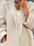 Women's Comfortable Mid-Length Cardigan Knit Sweater