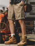 Loose-fitting Drawstring Knee-Length Cargo Shorts for Male