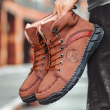 Men's Cool Wear-resistant High Top Round Toe Boots