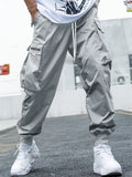 Men's Fashionable Streetwear Solid Cargo Trousers