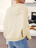 Ladies Oversized Batwing Sleeve Boatneck Knit Sweaters