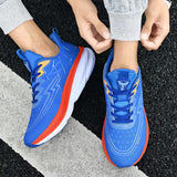 Men's Contrast Color Letter Print Running Luminous Sneakers