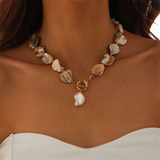 Boho Style Seashell & Artificial Pearl Stone Necklaces