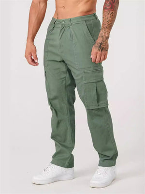 Men's Causal Comfy Straight Leg Cargo Pants