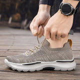 Men's Spring Summer Leisure Platform Knit Sneakers