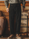 Men's Vintage Style Straight Leg High-rise American Causal Pants