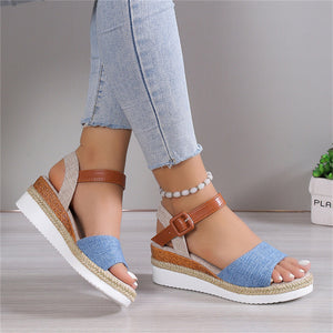 Female Ankle Buckle Strap Non-slip Platform Sandals