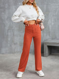 Women's High-Rise Buttoned Stretch Flexi Pants