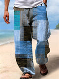 Men's Oversized Color Block Casual Beach Pants for Summer