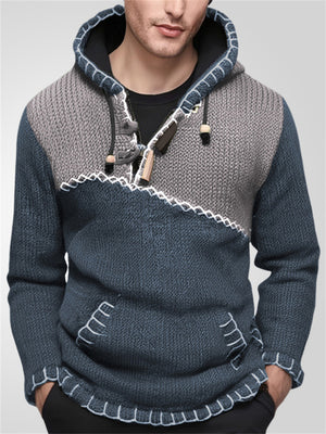 Men's Cross Zipped Fleece Lined Hooded Sweaters