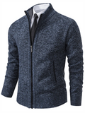 Stand Collar Zipper Knitted Sweaters for Men