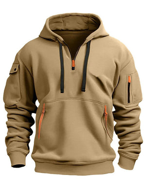 Men's Sports Drawstring Hard-Wearing Hoodies for Spring & Autumn