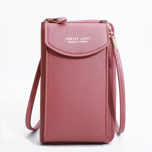 Female Letter Printed Smartphone Pochette Crossbody Bags