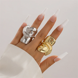 Exaggerated Irregular Metal Finger Ring for Ladies