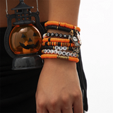 Halloween Evil Ghost Death Spider Moon Bat Pendant Bracelets