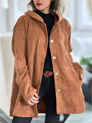 Women's Cozy Keep Warm Corduroy Hooded Jackets