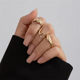 Ladies Stylish Irregular Wave Opening Rings