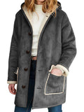 Women's Vintage Mid-length Fleece Lined Hooded Coats