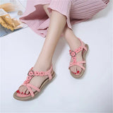 Women's Contrast Color Sparkling Rhinestone Flower Sandals