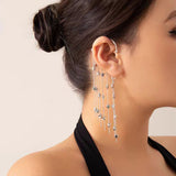 Fashionable Shotting Star Tassel Clip Earring for Women