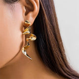 Exaggerated Fashion Twisted Metal Party Earrings for Women