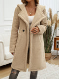 Women's Wool-Like Texture Comfortable Hooded Coat