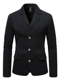 Men's Lightweight Lapel Slim Fit Button Up Suit Coat