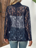 Elegant Lace See-Through Coat for Women