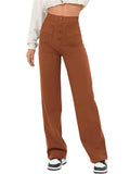 Women's High-Rise Buttoned Stretch Flexi Pants