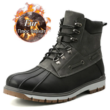 Men's Cool Waterproof High-top Warm Fur Snow Boots