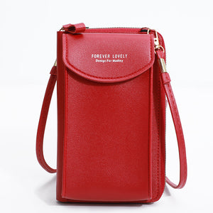 Female Letter Printed Smartphone Pochette Crossbody Bags