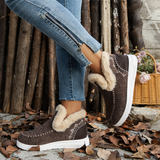 Women's Super Comfy Plush Lined Fuzzy Slip-On Ankle Boots