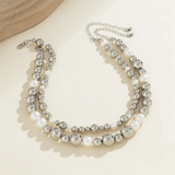 2pcs/Set Chunky Beads Ball Shaped Clavicle Chain Necklaces