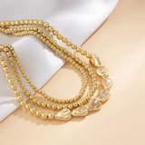 Irregular Faux Pearls Mini Beads Layered Necklaces