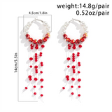 Faux Pearl Beads Tassel Chain Women's Earrings