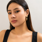 Ladies Round Ball Cobblestone Shaped Drop Earrings