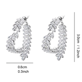 Luxury Heart-Shaped Leaf Earrings for Women