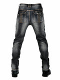 Men's Kevlar Stretchy Retro Motorcycle Jeans with Knee & Hip Protector