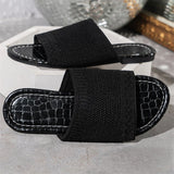 Women's Lightweight Knitted Flat Beach Slippers