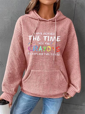 Simple Female Loose-fitting Letter Printing Hoodies