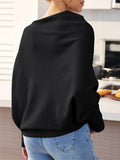 Ladies Oversized Batwing Sleeve Boatneck Knit Sweaters