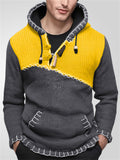 Men's Cross Zipped Fleece Lined Hooded Sweaters