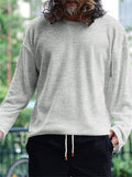 Autumn Leisure Round Neck Long Sleeve Basic Shirt for Men