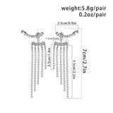 Sparkling Rhinestone Tassel Earrings for Women