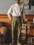 Men's Vintage Style Straight Leg High-rise American Causal Pants