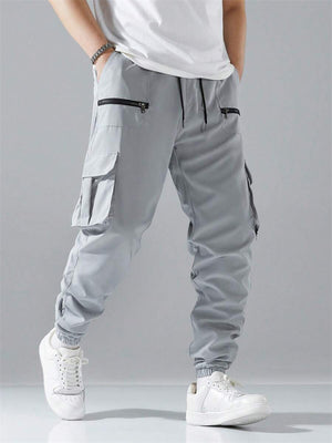 Men's Hip Hop Jogging Pants With Flap Pockets