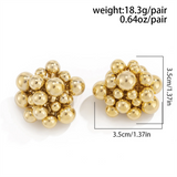 Women's Sheeny Exaggerated Multi-bead Earrings