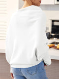 Ladies Oversized Batwing Sleeve Boatneck Knit Sweaters