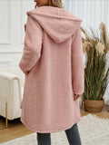 Women's Wool-Like Texture Comfortable Hooded Coat