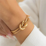 Twisted Knotted Snake Chain Bracelets for Women